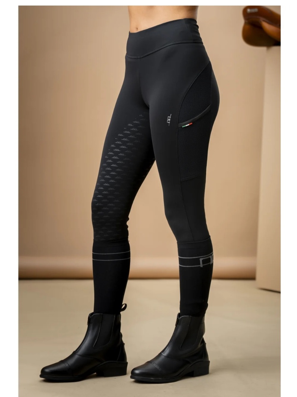 Alessandro Albanese Black Equestrian/Riding Tights Women’s XL Full Seat Grip